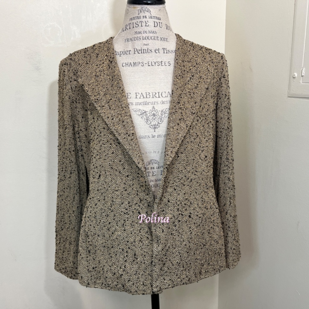 Kasper Women's Tweed Silk Blend Elegant Jacket rayon/silk blend - beautiful! S12